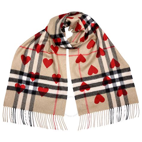 burberry red heart scarf